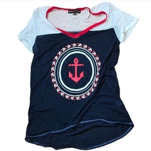 ⚓️❤️ Almost Famous Anchor Tee · Size M · Lightweight & Nautical